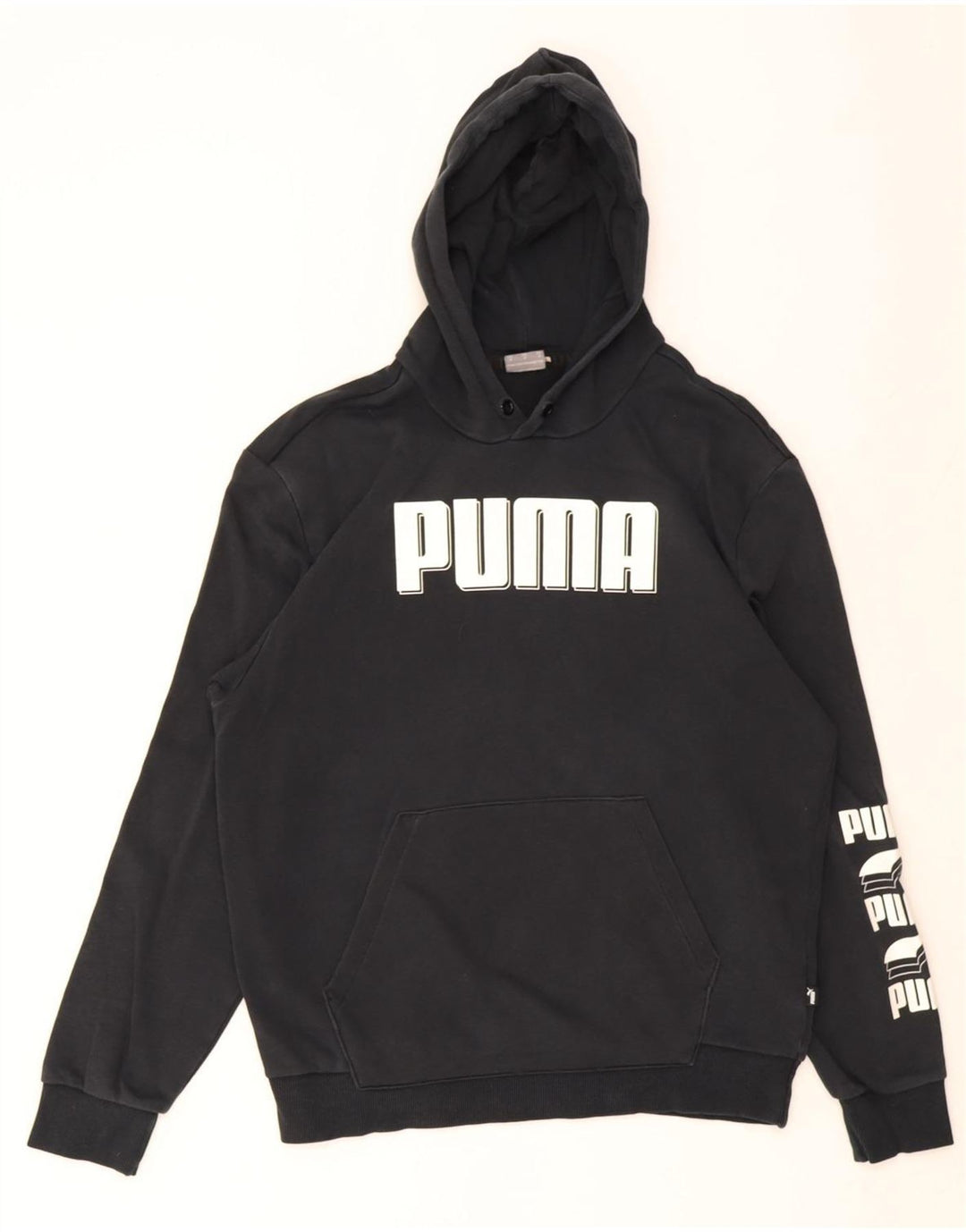 Pulover pentru bărbați Puma Graphic Hoodie, bumbac mediu negru
