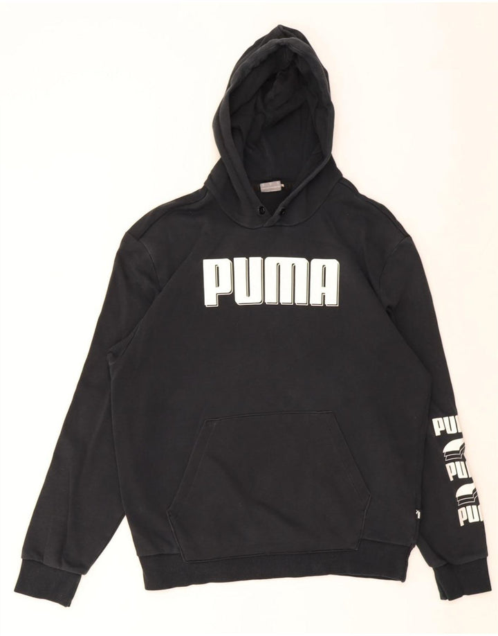 Pulover pentru bărbați Puma Graphic Hoodie, bumbac mediu negru