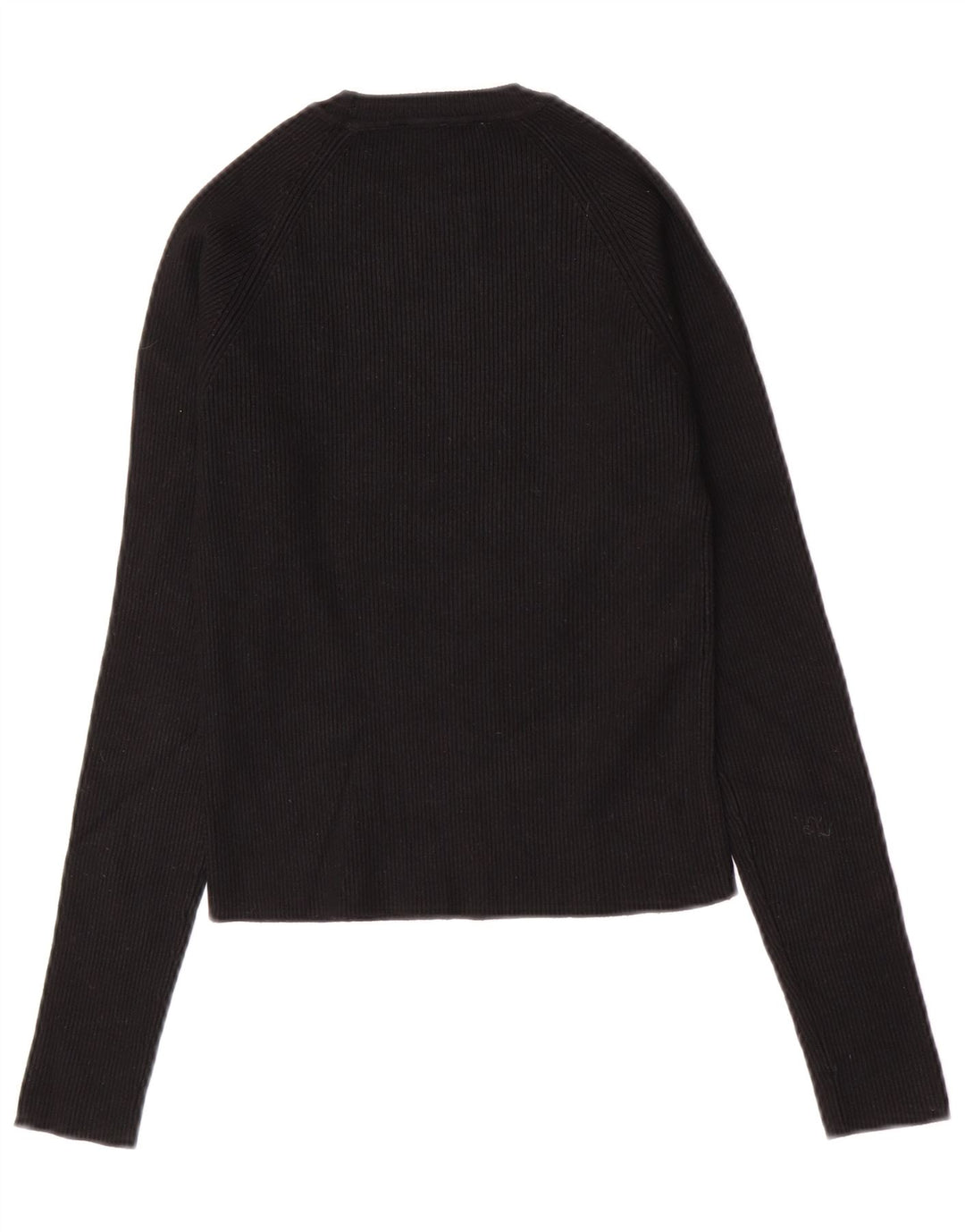 Crop Top pentru femei Zara cu mânecă lungă UK 12 Medium Negru