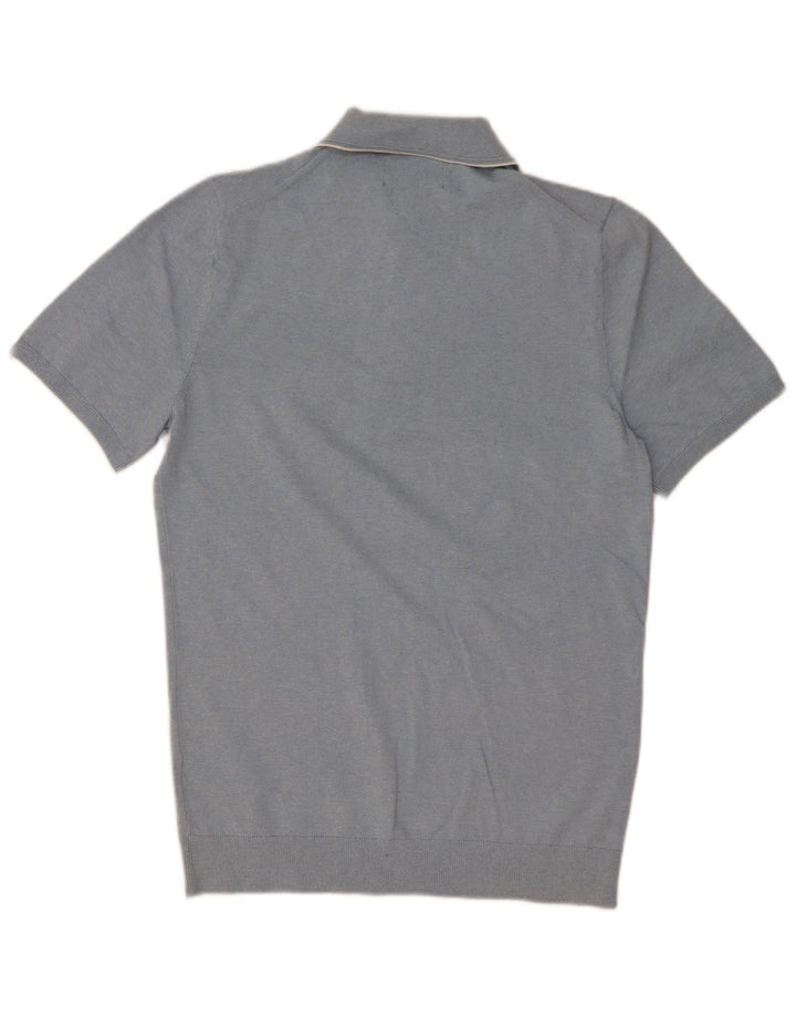 Tricou polo pentru bărbați Marks & Spencer, bumbac albastru mic