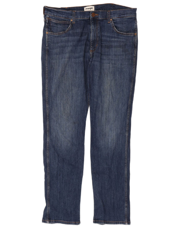 Blugi drepte Wrangler pentru bărbați Greensboro W34 L34 Bumbac albastru