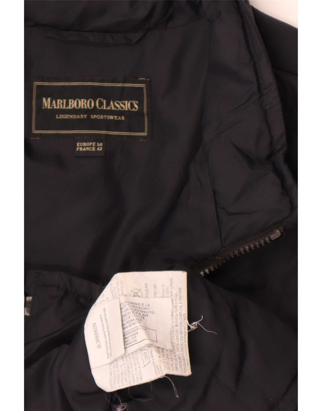 Jachetă căptușită pentru bărbați Marlboro Classics EU 50, mare, negru, nailon