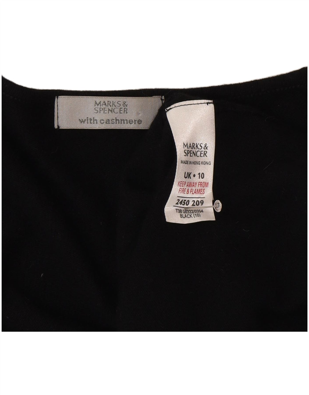 Marks & Spencer Pulover Crop Cardigan pentru Femei UK 10 Small Black Viscose