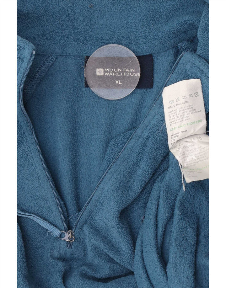 Pulover pentru bărbați Mountain Warehouse, cu fermoar și gât, XL, poliester, albastru