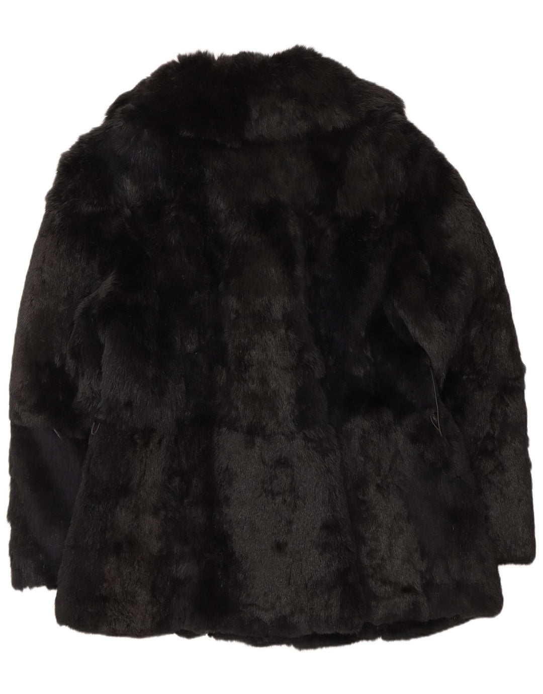 Jachetă vintage de blană pentru femei EU 48 2XL blană adevărată neagră