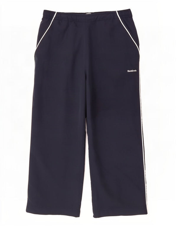 Pantaloni de trening Capri Reebok pentru femei UK 10 Small, bleumarin, poliester