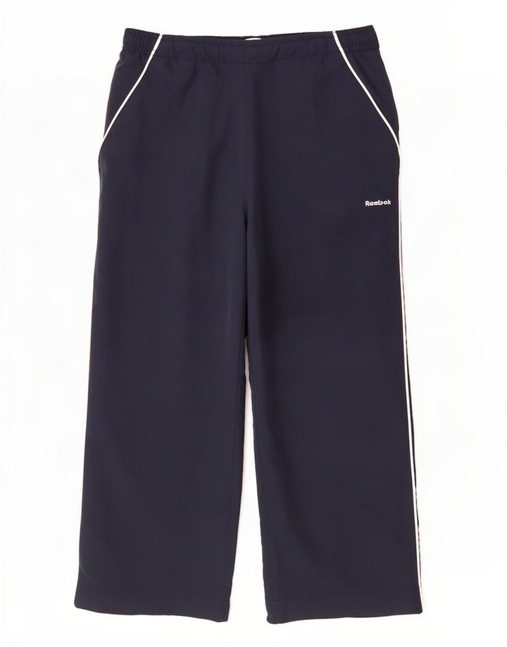 Pantaloni de trening Capri Reebok pentru femei UK 10 Small, bleumarin, poliester