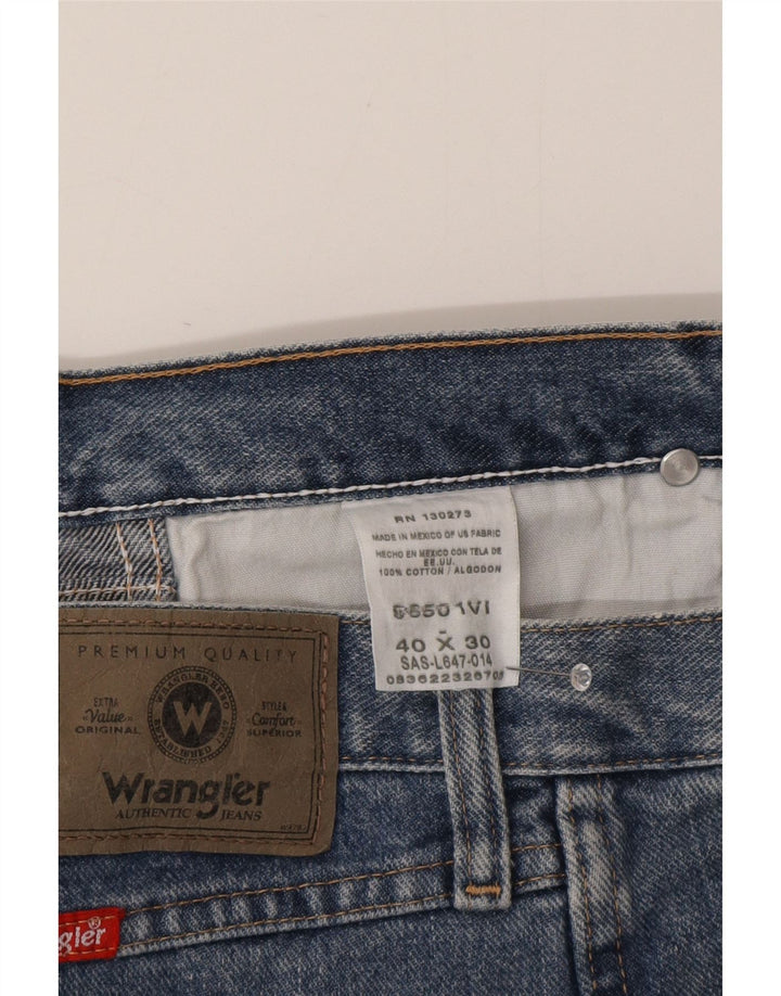 Blugi drepti pentru bărbați Wrangler W40 L30 Bumbac albastru