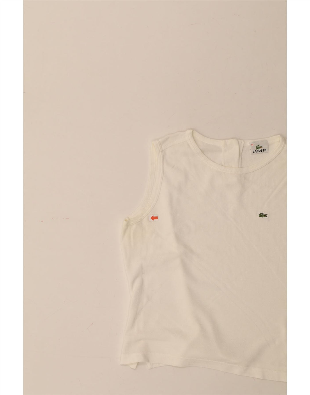 Vestă LACOSTE pentru femei Mărimea 44 Bumbac alb mare