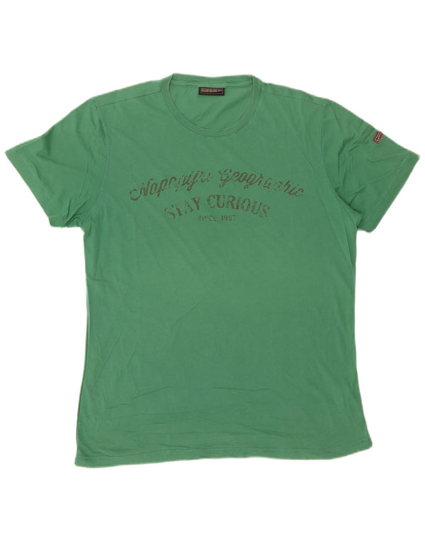 Tricou grafic pentru bărbați Napapijri Top XL bumbac verde