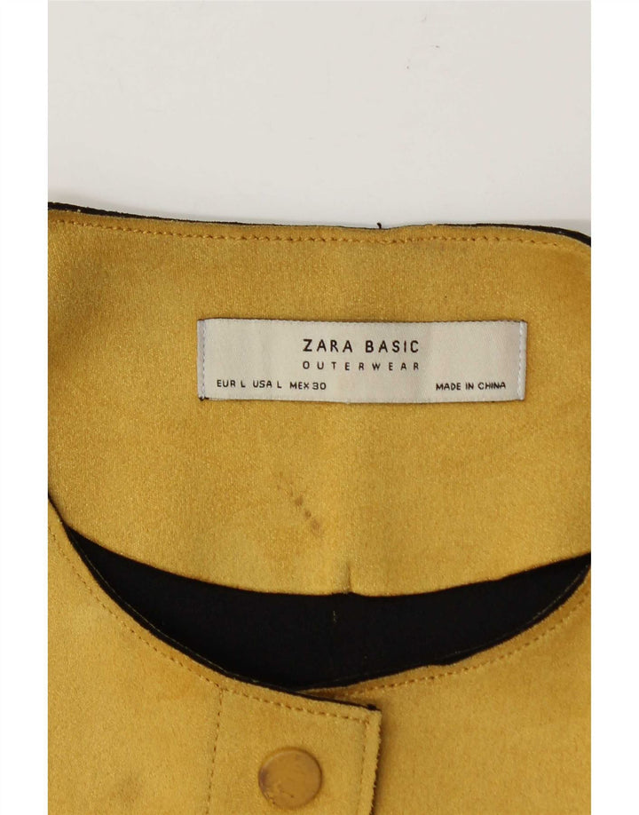 Jachetă Bomber Crop pentru Damă Zara UK 16 Large Yellow
