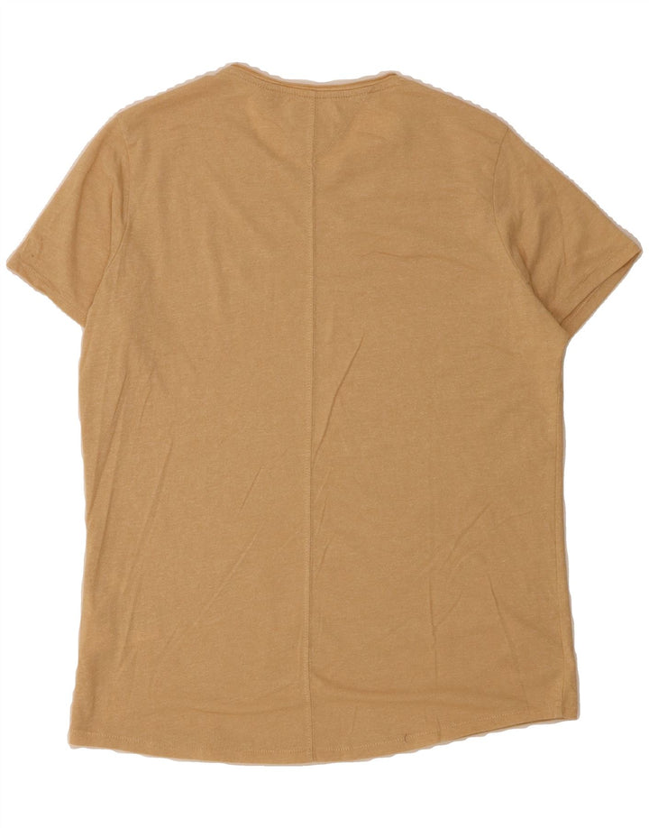TOMMY HILFIGER Mens T-Shirt Top Large Beige Cotton Vintage Tommy Hilfiger and Second-Hand Tommy Hilfiger from Messina Hembry 