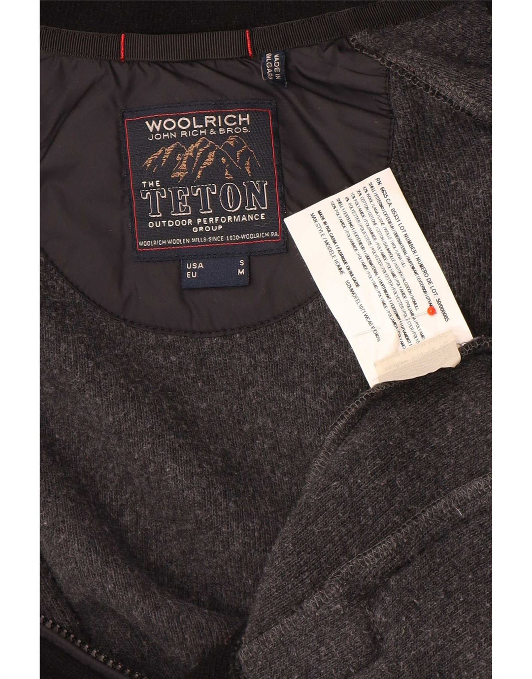 Pulover cardigan pentru bărbați Woolrich, lână neagră, bloc de culoare