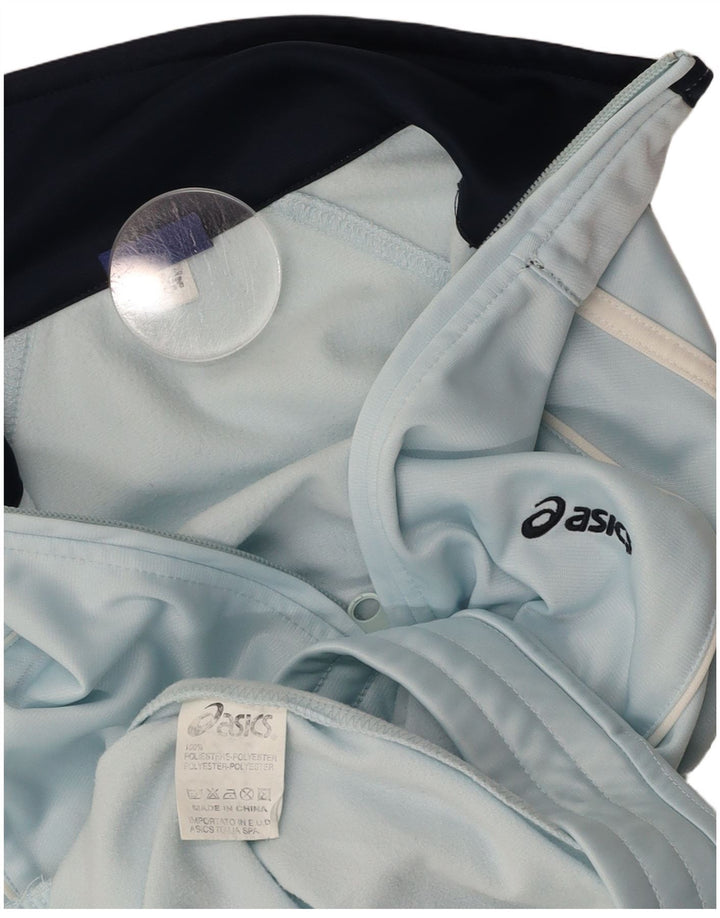 Jachetă pentru trening ASICS pentru bărbați, poliester albastru mediu