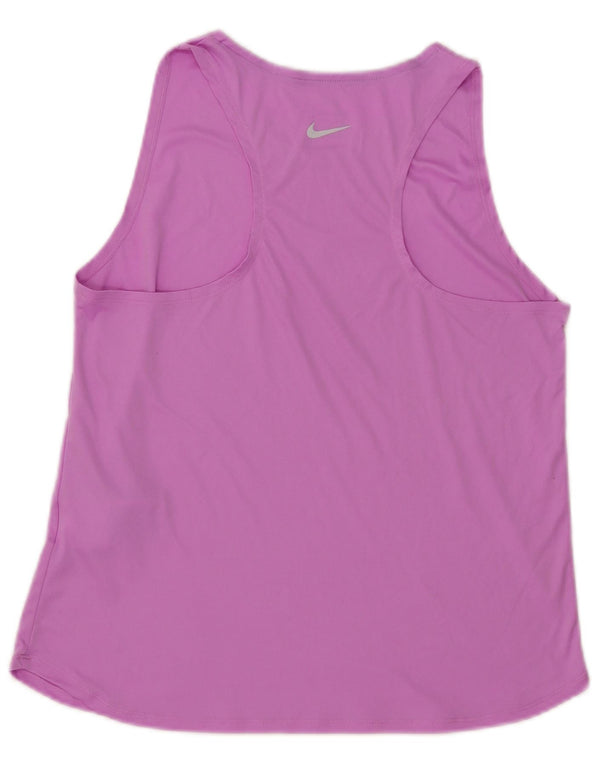 Top cu vestă grafică pentru alergare Nike pentru femei UK 14 Medium roz poliester Sport