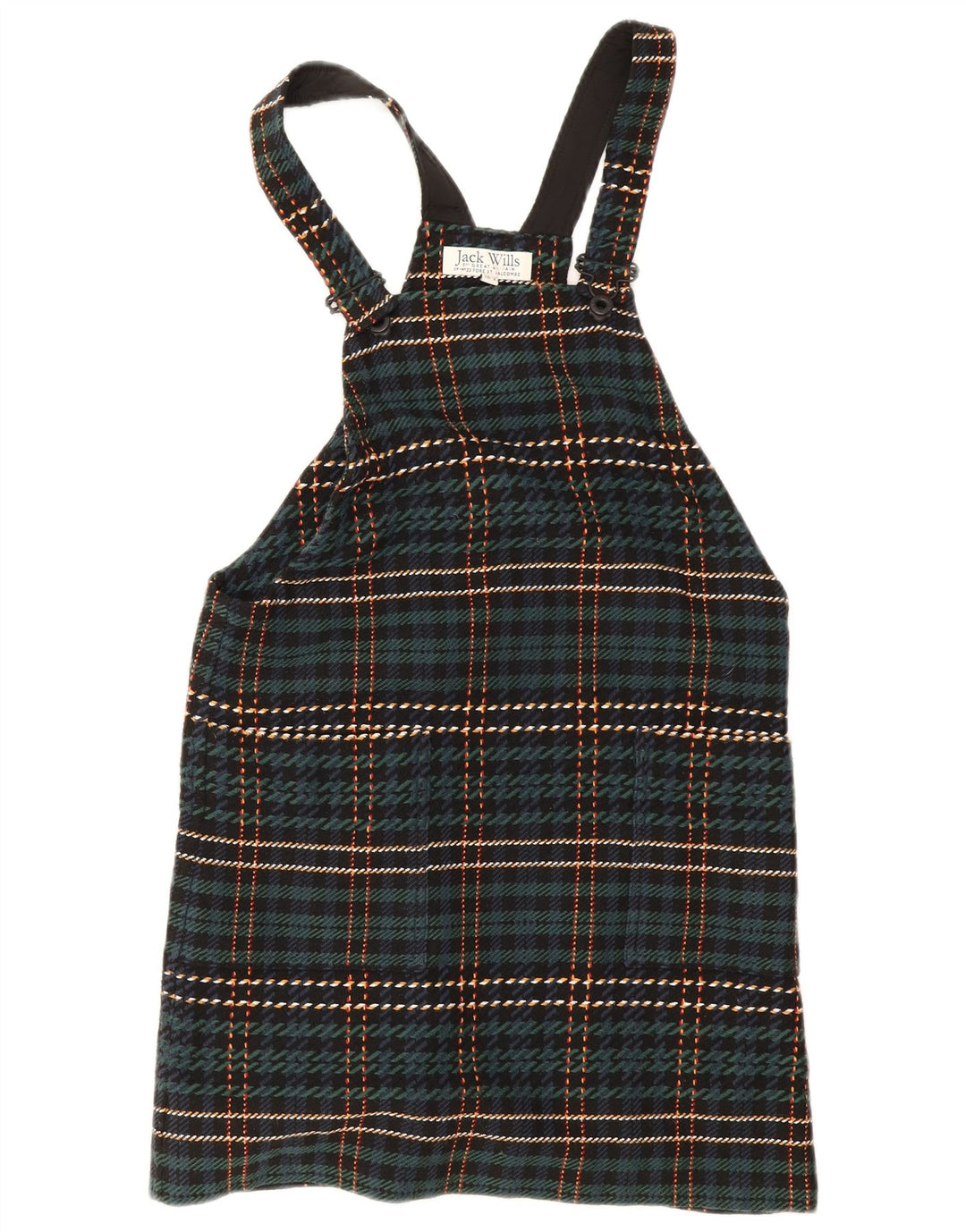 Rochie salopetă Jack Wills pentru femei UK 8, verde, carouri, poliester