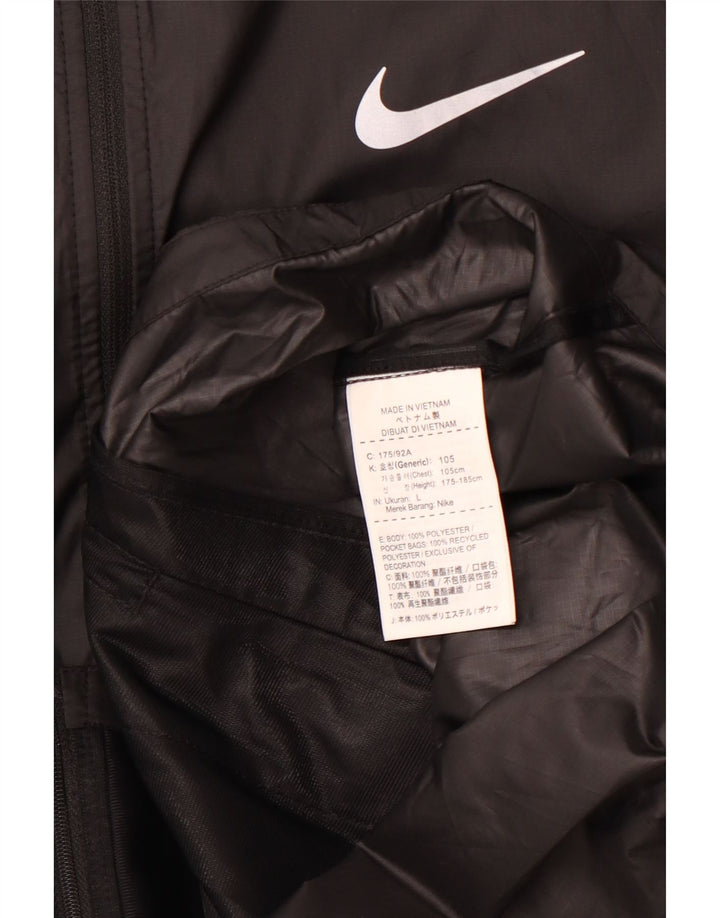 Jachetă de ploaie NIKE pentru bărbați, UK 40, mare, negru, poliester