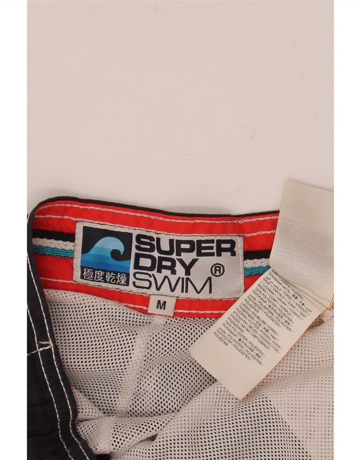 Pantaloni scurți de înot grafic Superdry pentru bărbați, poliester mediu albastru