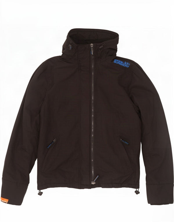 Jachetă Windbreaker cu glugă Superdry pentru bărbați UK 42 XL Nylon negru