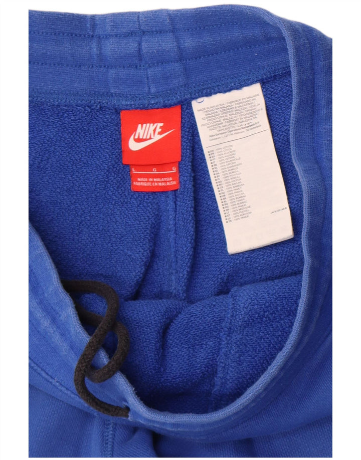 Pantaloni scurți sport Nike pentru bărbați, mari, albastru, bumbac