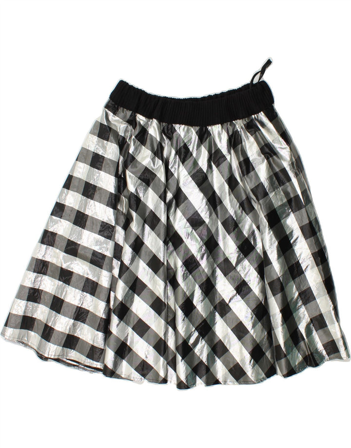 VINTAGE Womens A-Line Skirt UK 12 Medium W28 Black Check Vintage Vintage and Second-Hand Vintage from Messina Hembry 
