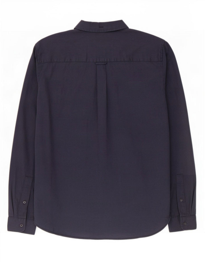 Cămașă pentru bărbați Lyle & Scott, bumbac cu pete, albastru marin mediu
