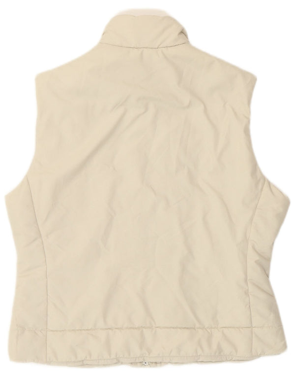 Gilet căptușit pentru femei Reebok UK 12 Medium Off White Poliester