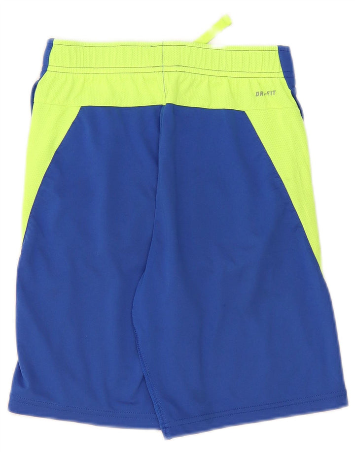 Pantaloni scurți sport Nike Dri Fit pentru băieți 8-9 ani, mici, albastru, poliester color bloc