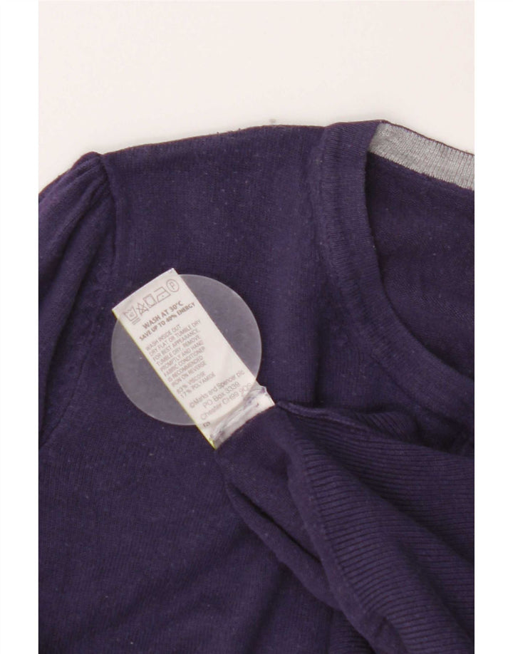 Pulover cardigan pentru femei Marks & Spencer UK 12 Viscoză violet mediu
