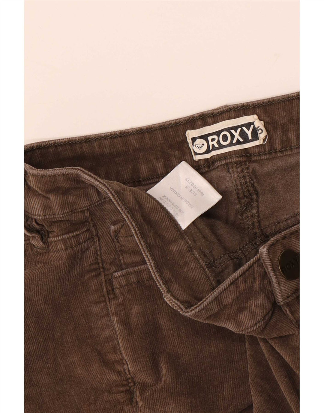 Pantaloni scurti din velur Roxy pentru femei US 5 Small W28 Brown Bumbac