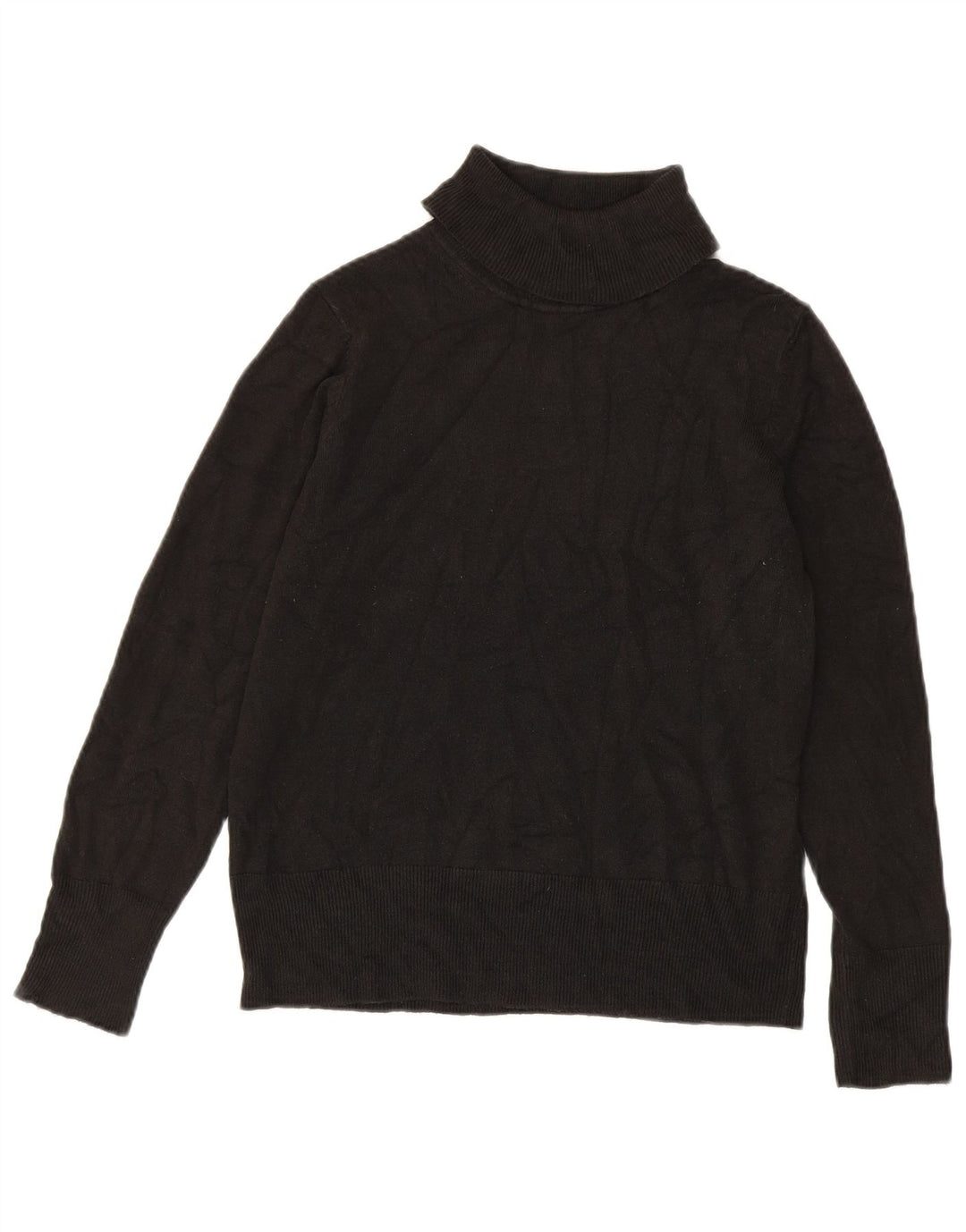 Pulover pentru femei Marks & Spencer cu gât rulat, UK 14 Medium Negru Acrilic