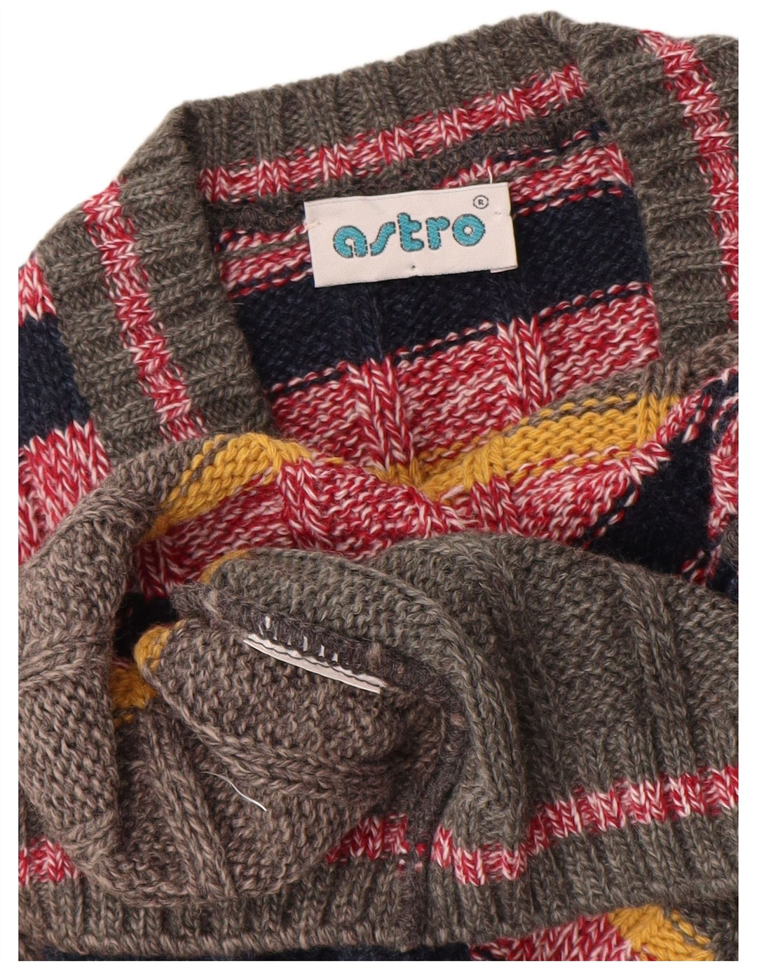 Pulover Cardigan Vintage pentru Damă UK 12 Mediu, Multicolor, Dungi