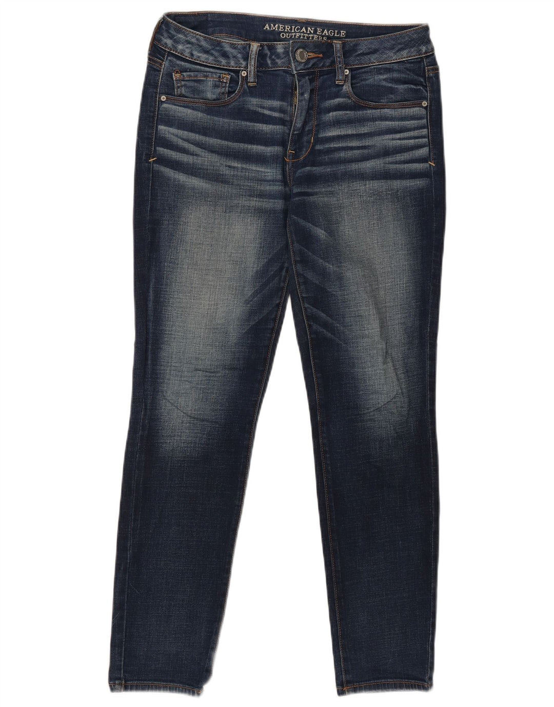 AMERICAN EAGLE Blugi skinny pentru femei UK 12 Medium W28 L27 Bleumarin Bumbac