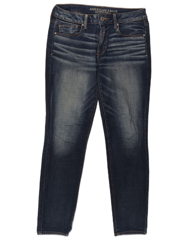 AMERICAN EAGLE Blugi skinny pentru femei UK 12 Medium W28 L27 Bleumarin Bumbac
