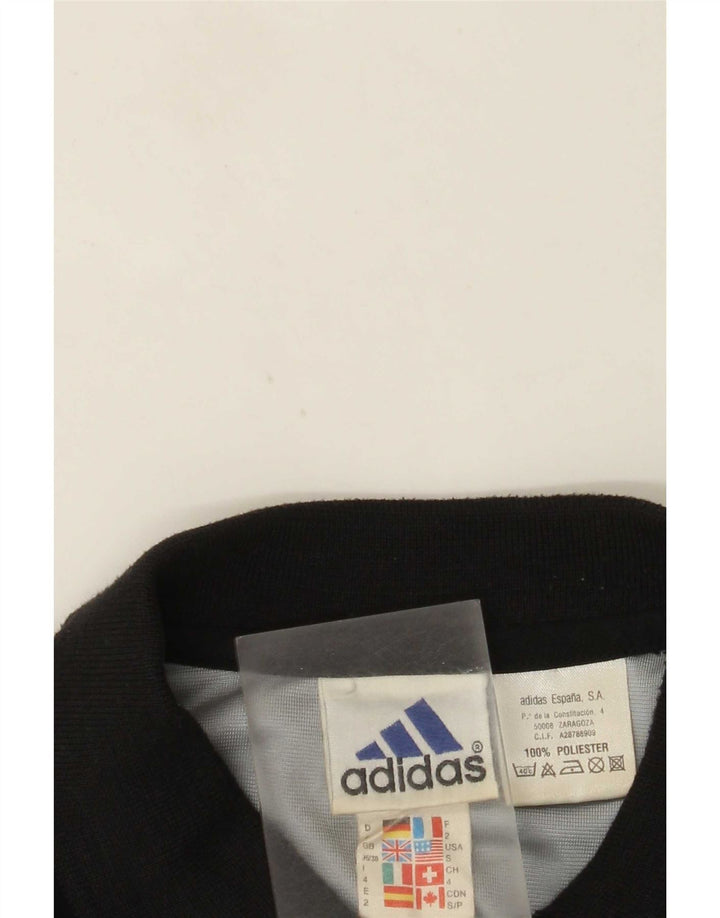 Tricou polo cu grafic pentru bărbați Adidas UK 36/38 Poliester negru mic
