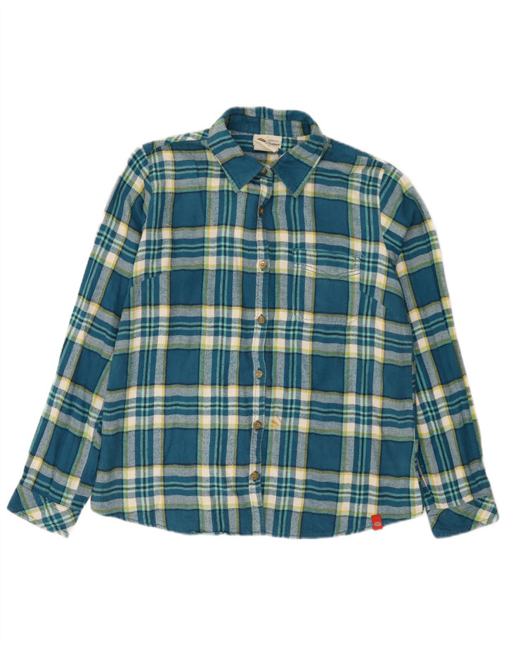 Cămașă de flanel pentru femei Dickies UK 14, bumbac carouri albastru mediu