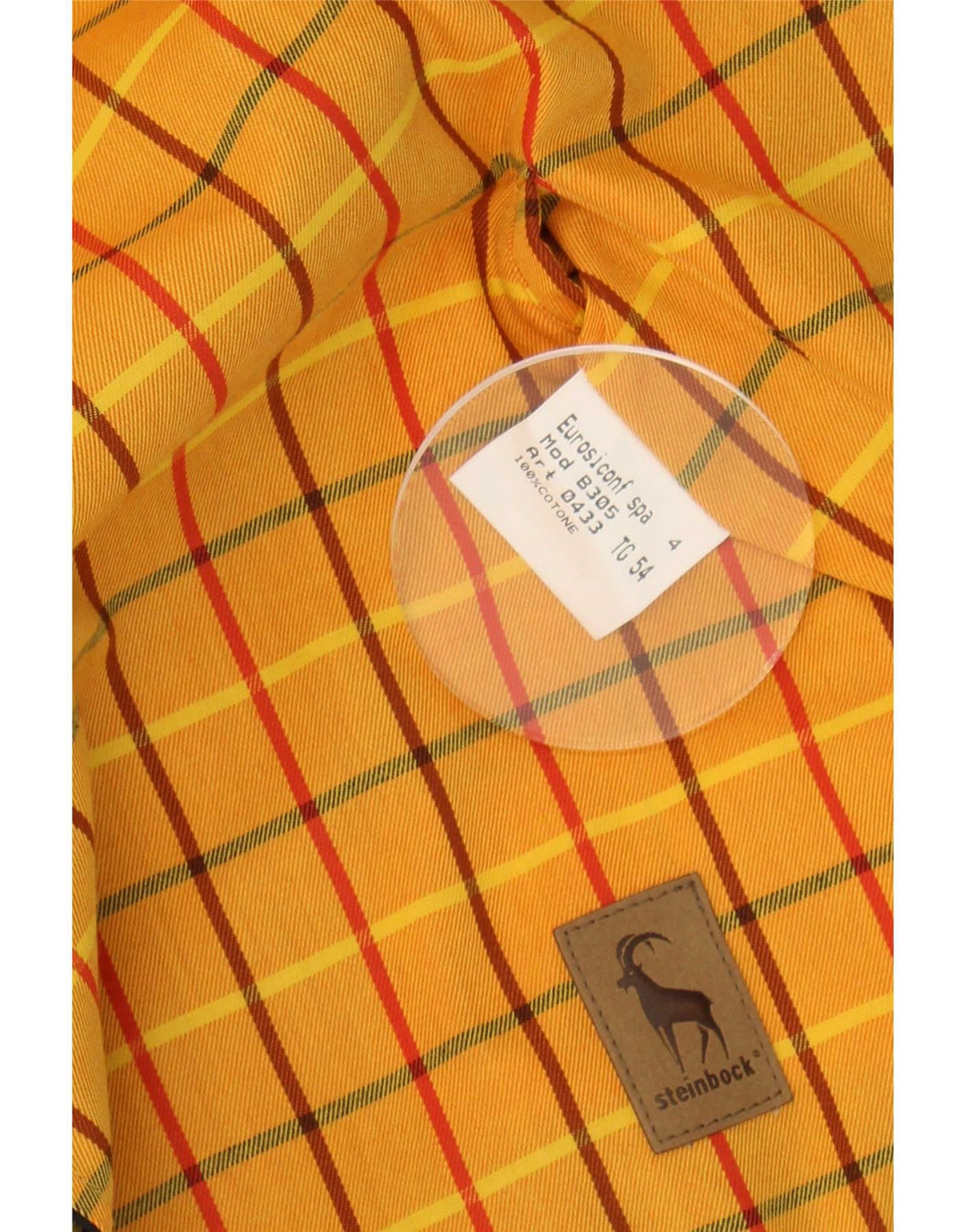 Jachetă reversibilă pentru bărbați Steinbock EU 54 2XL, bumbac cu carouri galbene