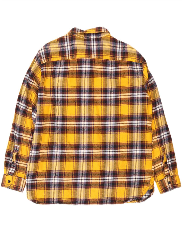 Cămașă de flanel pentru bărbați Levi's Standard Fit, XL, bumbac carouri galben