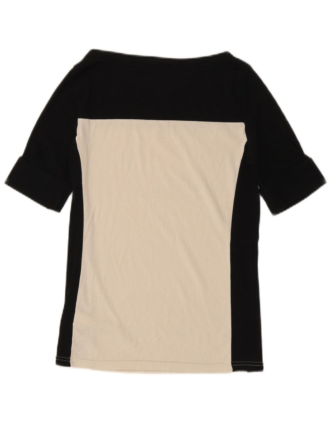 Tricou pentru femei RALPH LAUREN Top UK 10 mic, negru, color block, bumbac