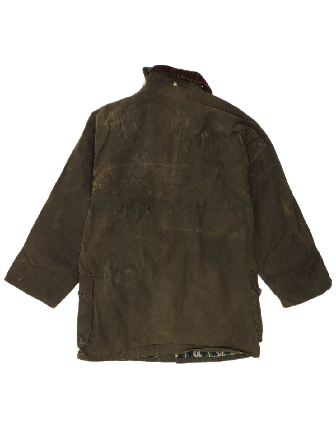 Jachetă vintage pentru bărbați din bumbac cerat UK 36, verde mic, caroserie