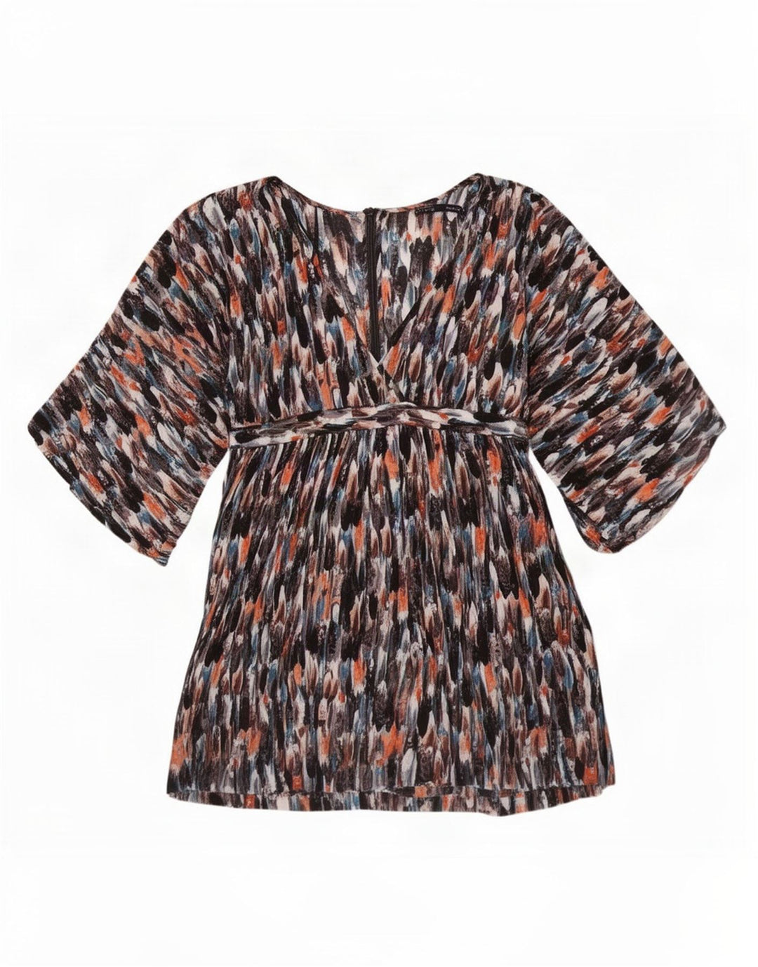 Top cu tunică cu mâneci 3/4 pentru femei Zara UK 14 mare, multicolor