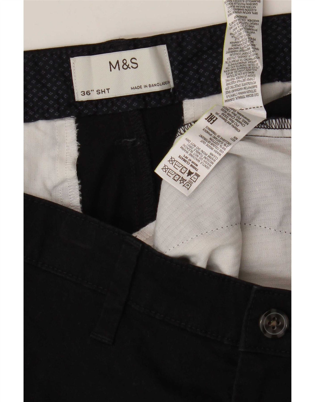 Pantaloni scurți chino pentru bărbați Marks & Spencer W36, mari, albastru, bumbac