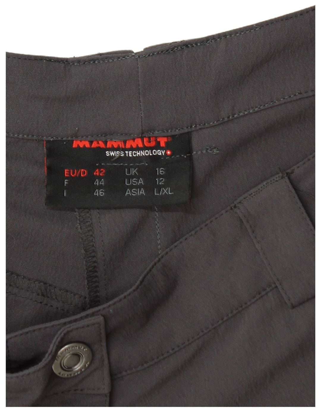 Pantaloni cargo drepti pentru femei MAMMUT UK 16 Large W32 L32 Nylon gri