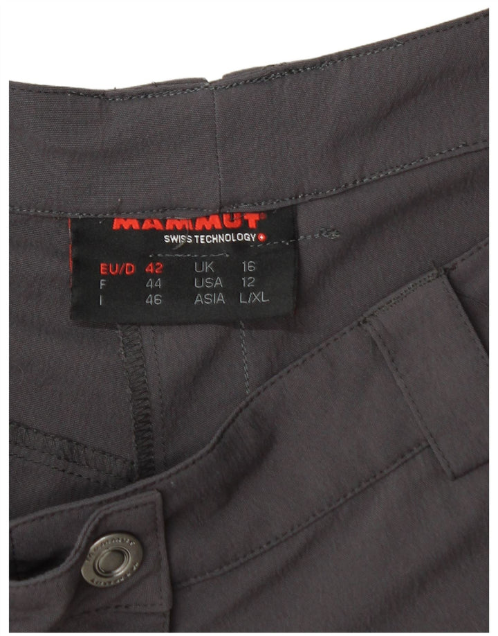 Pantaloni cargo drepti pentru femei MAMMUT UK 16 Large W32 L32 Nylon gri
