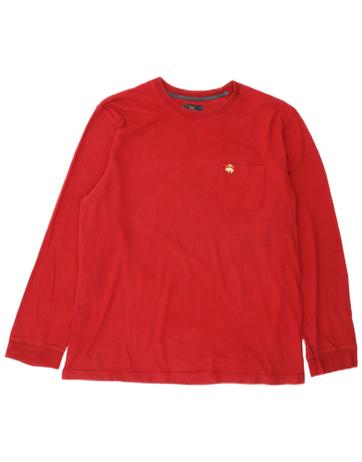 Top cu mânecă lungă, mare, roșu, Brooks Brothers