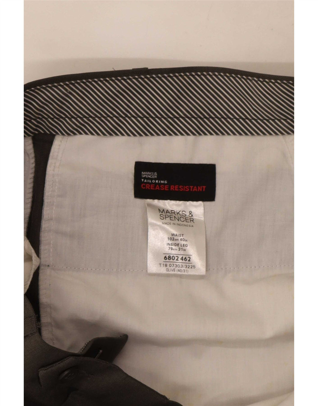 Pantaloni de costum pentru bărbați Marks & Spencer L40 L31 Kaki Poliester