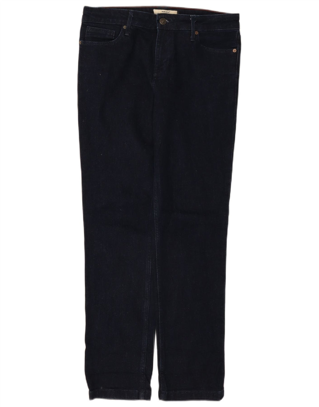 White Stuff Blugi drepti pentru femei UK 12 Medium L32 L30 Bumbac bleumarin