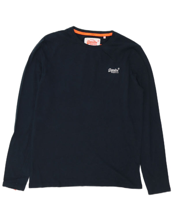 SUPERDRY Mens Top Long Sleeve Large Navy Blue