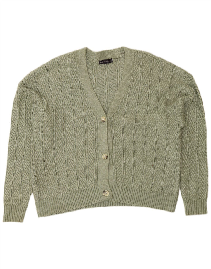 Pulover cardigan pentru femei Marks & Spencer UK 18 XL Poliester verde