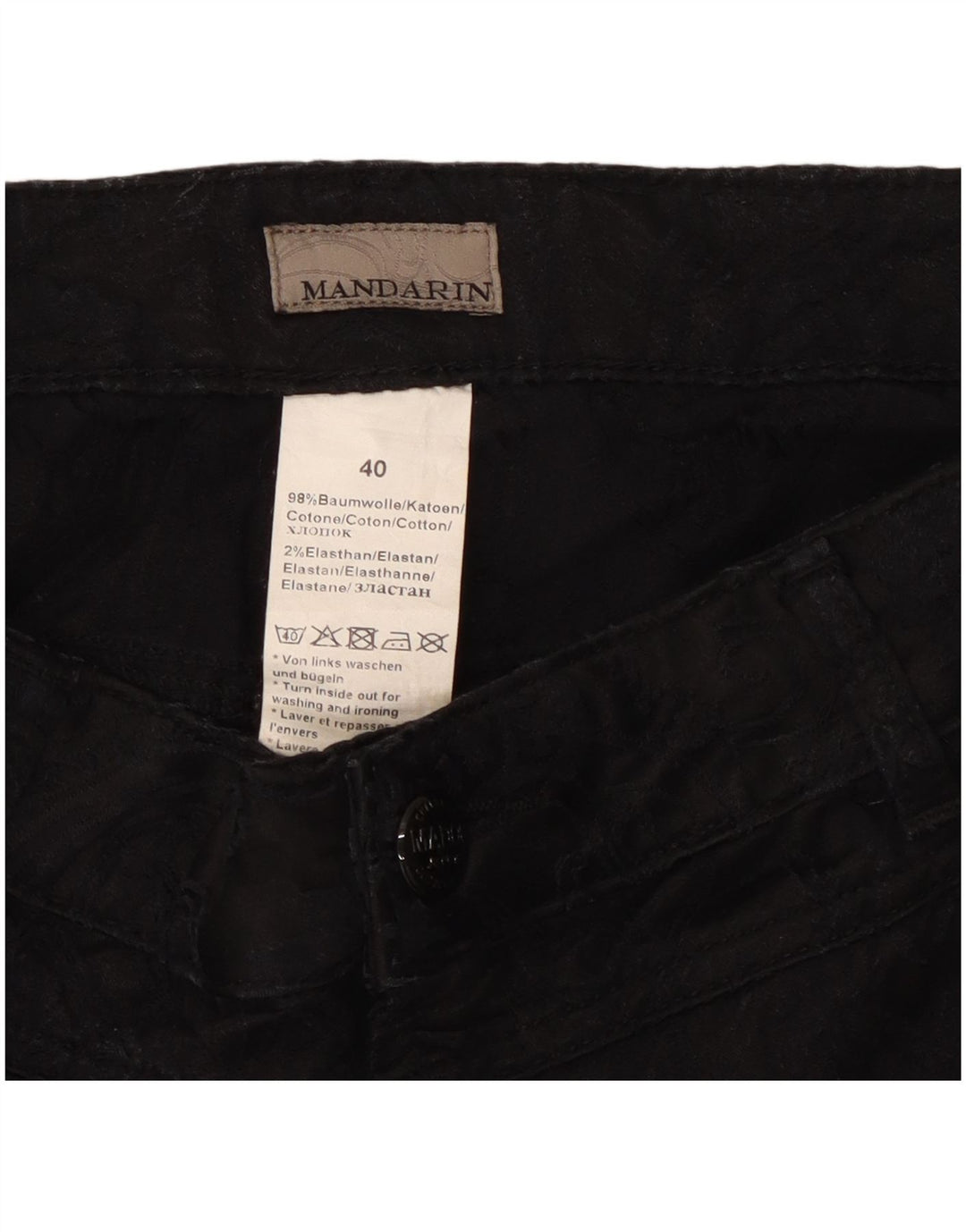 Fusta creion vintage pentru femei EU 40 Medium W30 Bumbac negru Clasic